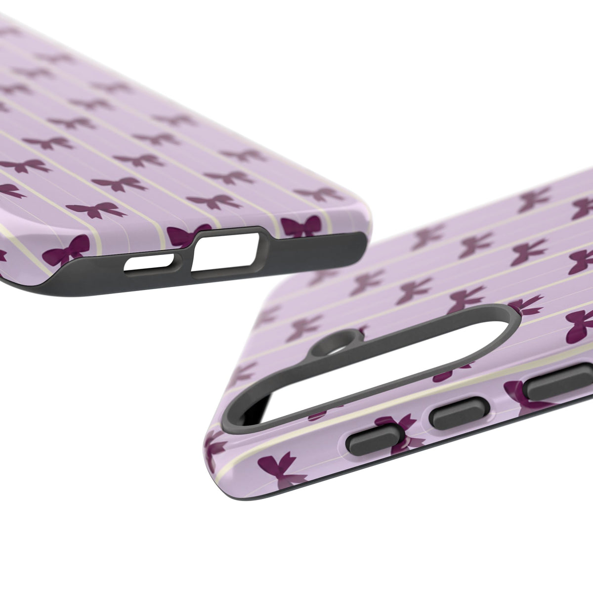 Retro Plum Purple Bow Pattern Phone Case