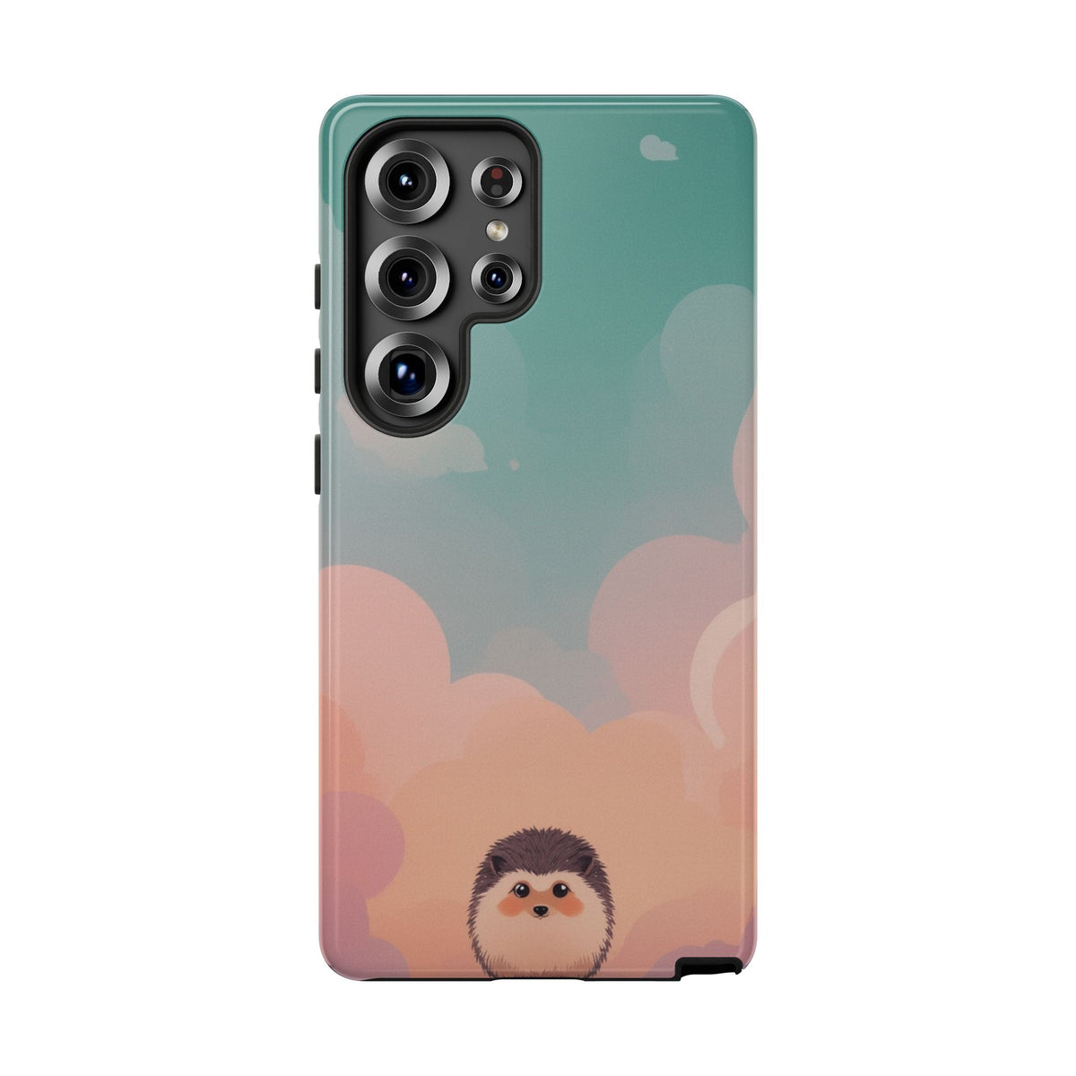 Cute Hedgehog & Cloud Design Phone Case - Multicolor Phone Case - Samsung Galaxy S25 Ultra / Glossy