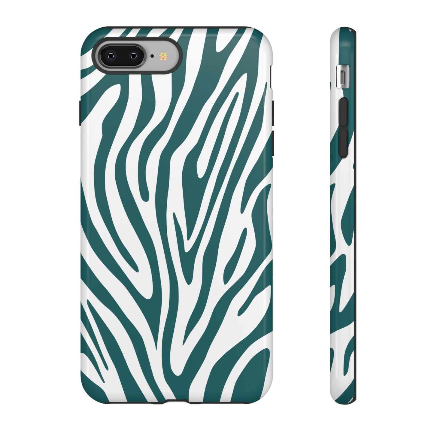 Graphic Teal Tiger Print Phone Case