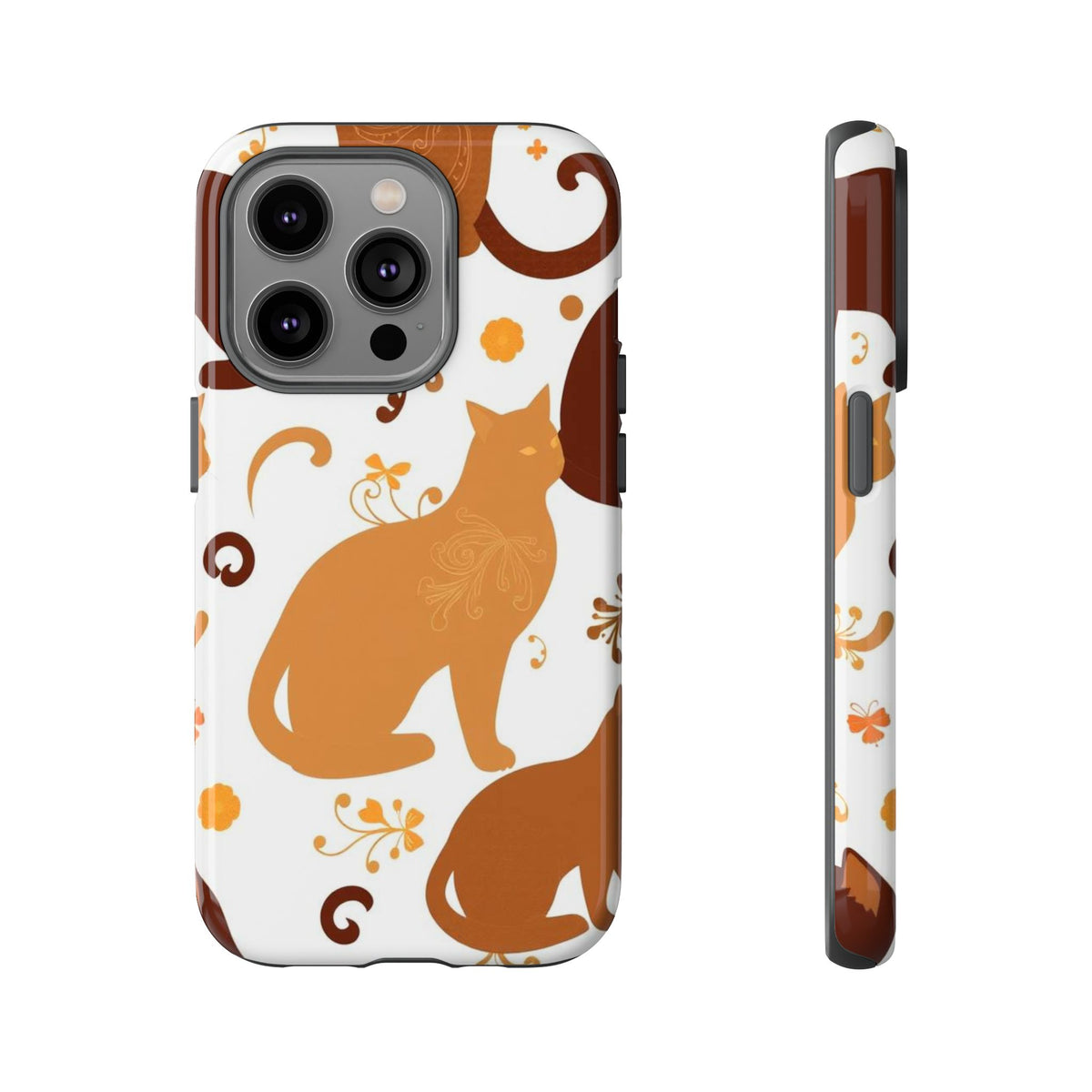 Abstract Cat Pattern Phone Case - Multicolor Phone Case - iPhone 14 Pro / Glossy