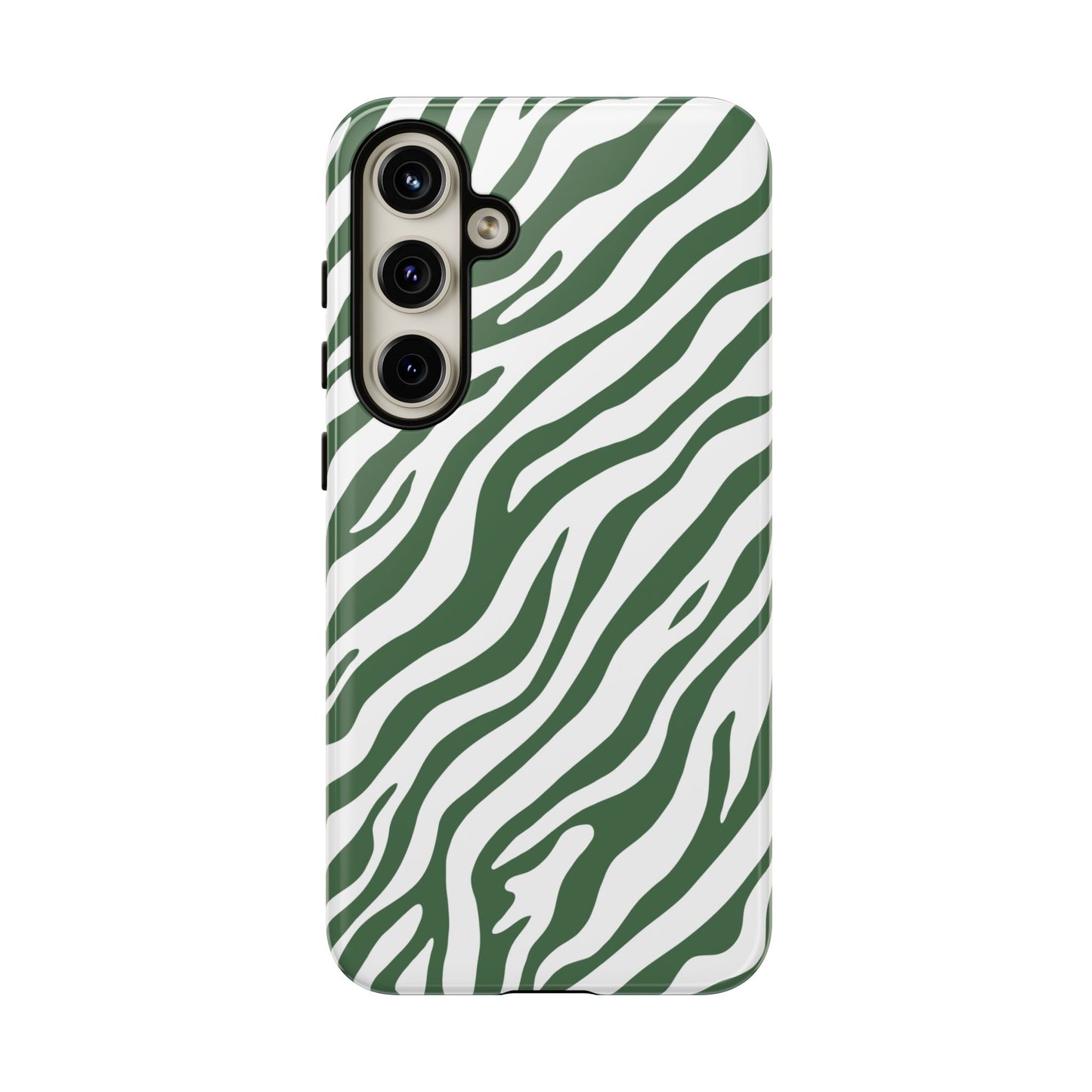 Stylish Sage Zebra Print Phone Case