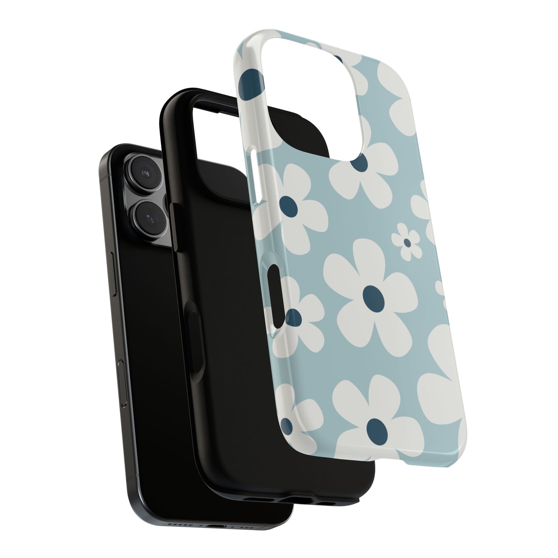 Phone Case - Cute Light Blue Daisy Pattern Phone Case