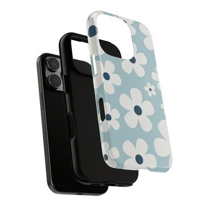 Phone Case - Cute Light Blue Daisy Pattern Phone Case
