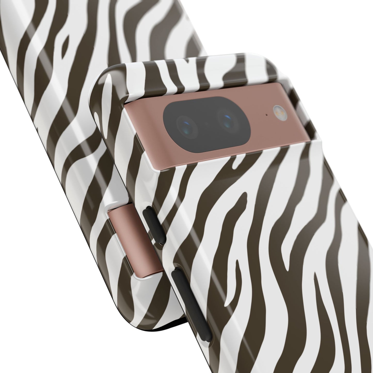 Stylish Mocha Zebra Print Phone Case