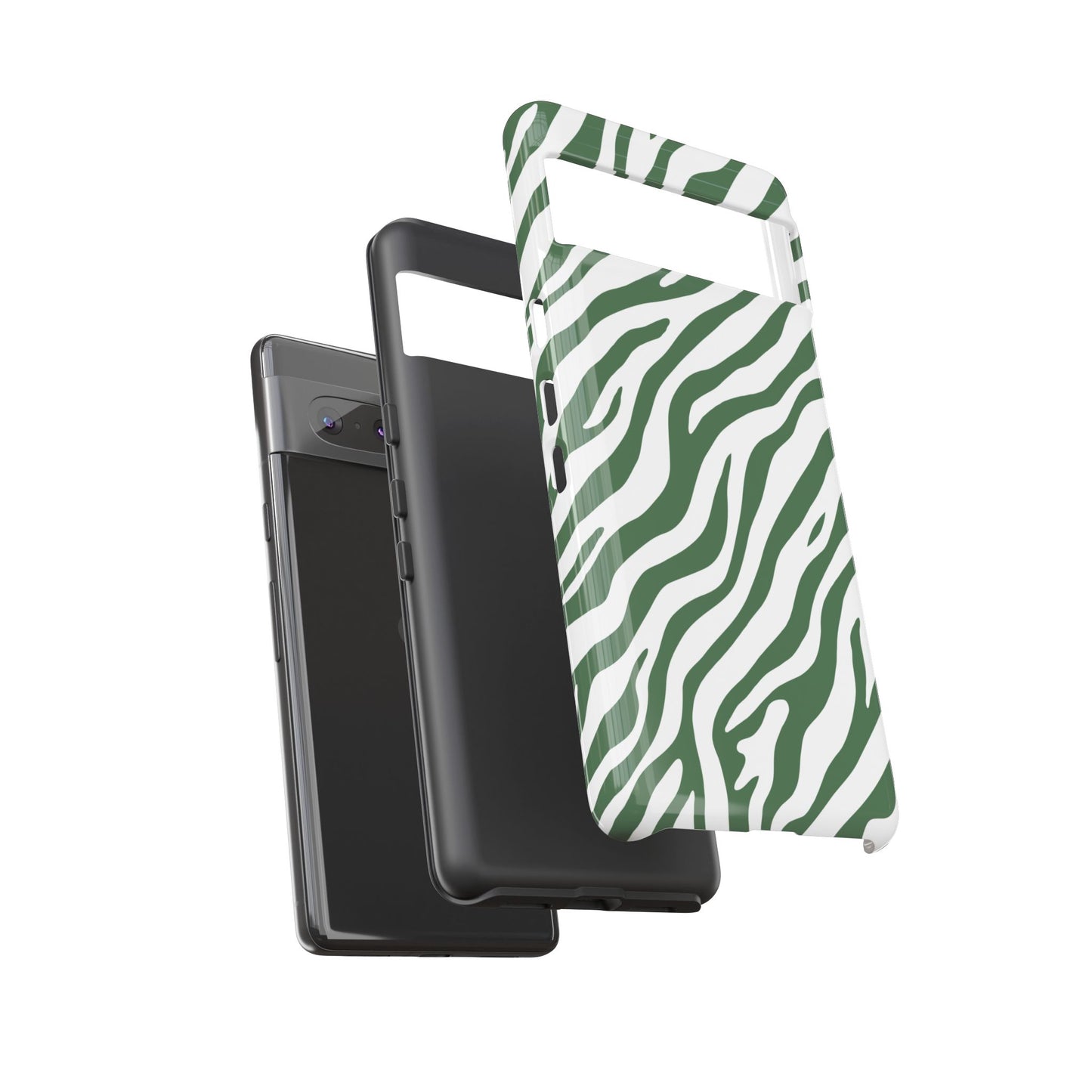 Stylish Sage Zebra Print Phone Case