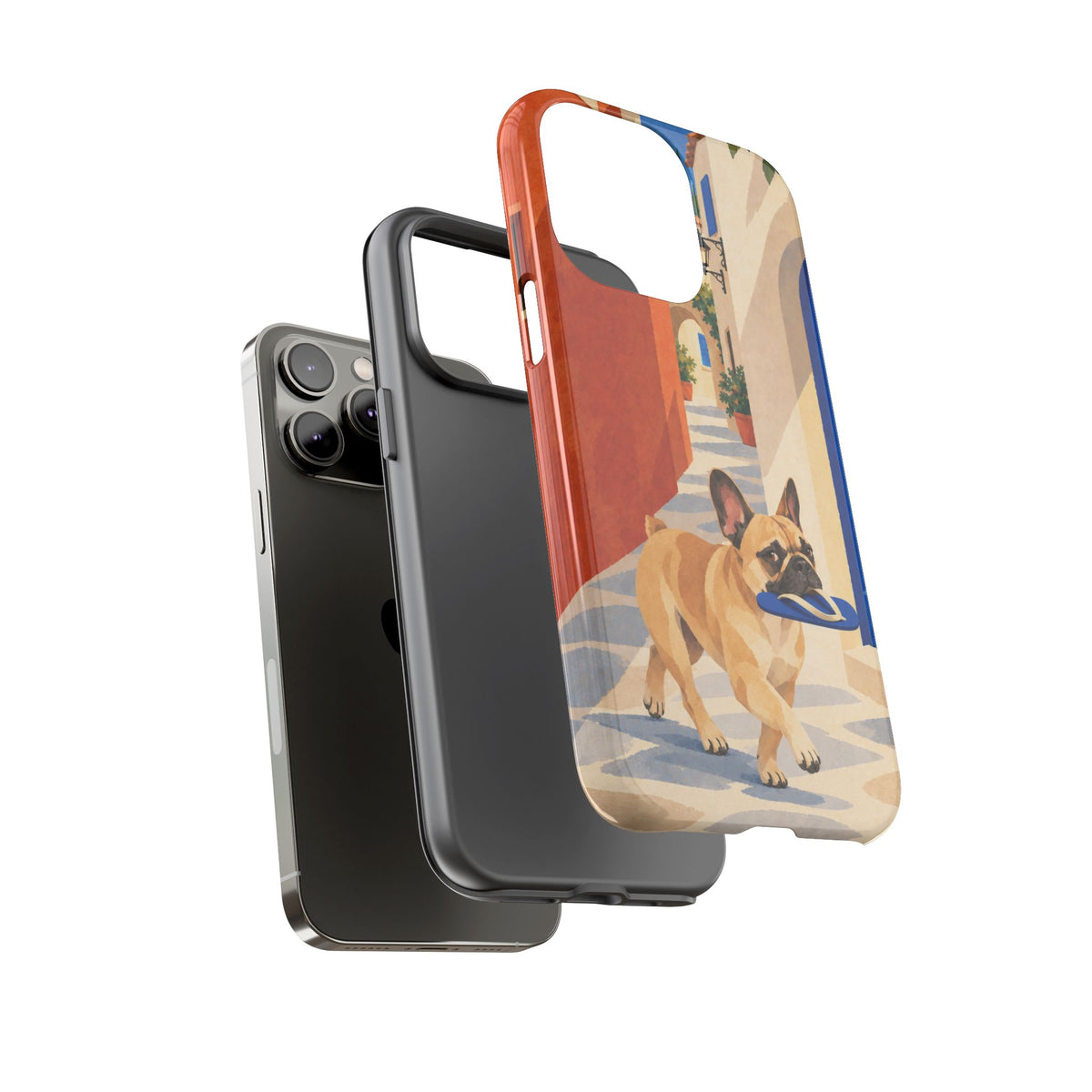 French Bulldog Quiet Lane Phone Case - Multicolor Phone Case