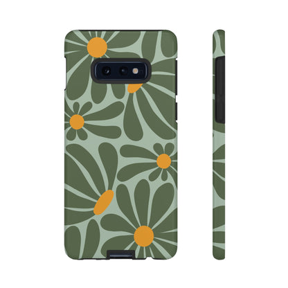 Phone Case - Retro Green Daisy Pattern Phone Case