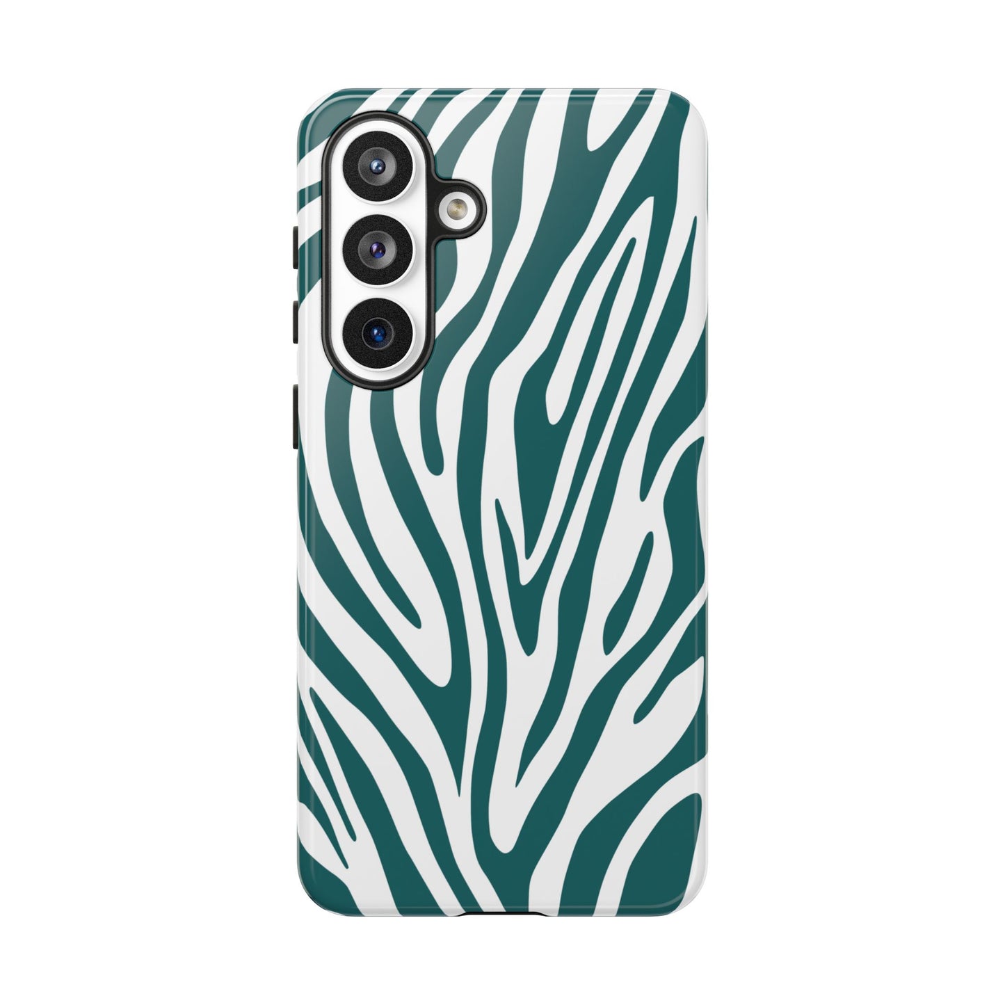 Graphic Teal Tiger Print Phone Case