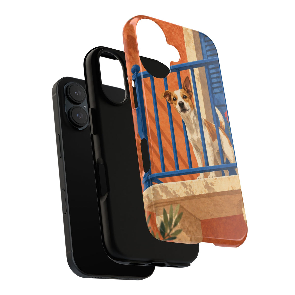 Jack Russell Terrier Balcony Busybody Phone Case - Multicolor Phone Case