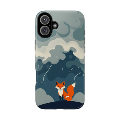 iPhone 16 Plus / Glossy Phone Case - Stormy Fox Design Phone Case