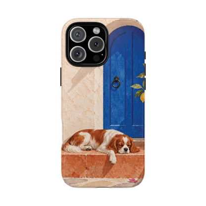 Cavalier King Charles Spaniel Blue Door Siesta Phone Case - Multicolor Phone Case - iPhone 16 Pro Max / Glossy