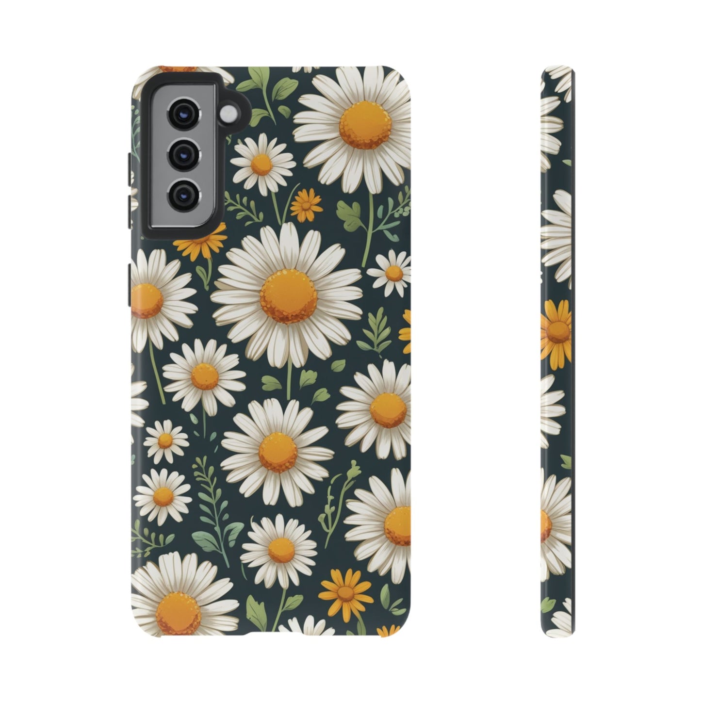 Samsung Galaxy S21 Plus / Glossy Phone Case - Daisies Floral Pattern 3 Phone Case