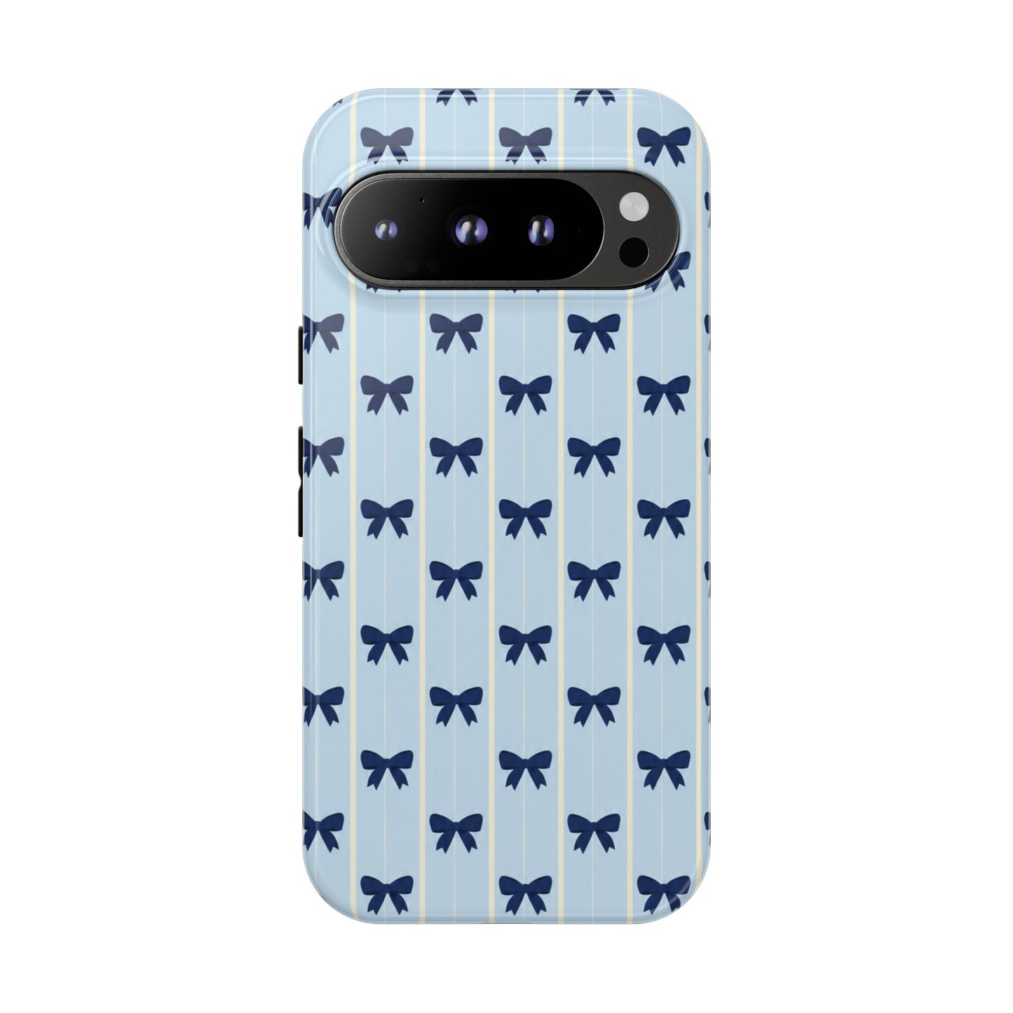 Retro Navy Blue Bow Pattern Phone Case
