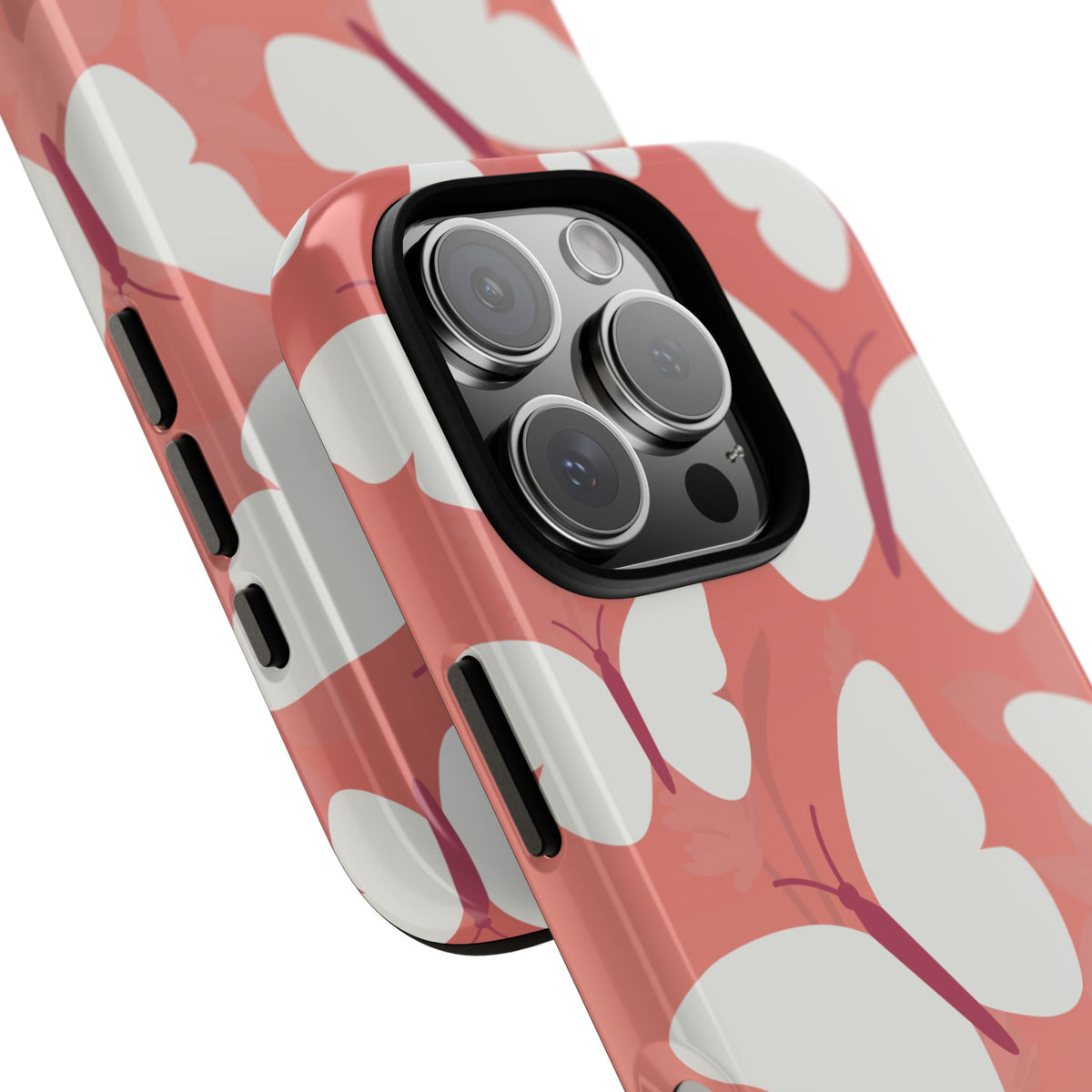 Minimalist Pink Butterfly Pattern Phone Case - Pink Phone Case