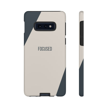 Phone Case - Sassy Statement Case ’Focused’ in Beige & Blue