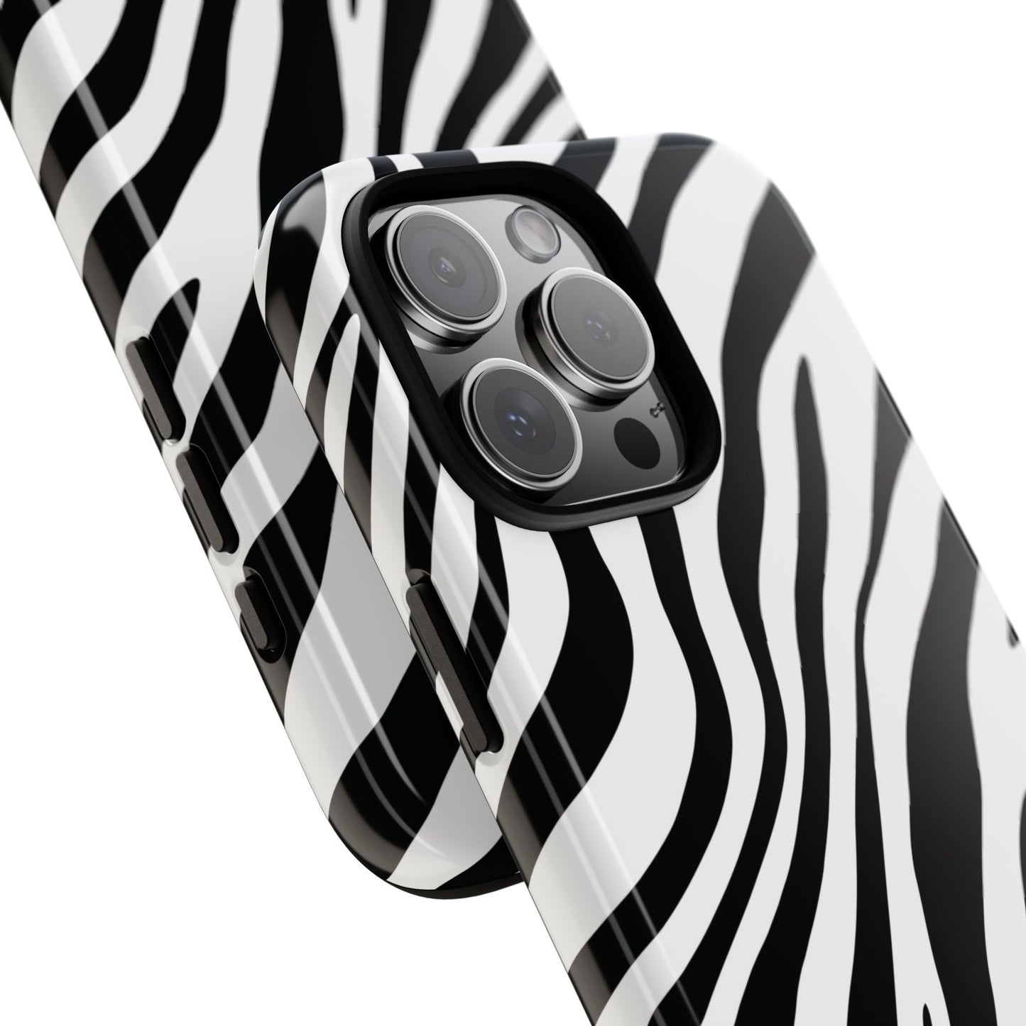 Modern Monochrome Zebra Print Phone Case