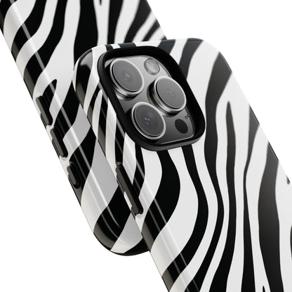 Modern Monochrome Zebra Print Phone Case