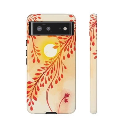 Google Pixel 6 / Glossy Phone Case - Boho Chic Watercolour Sunset Design Phone Case