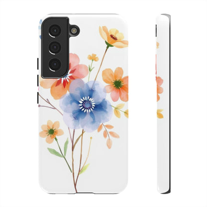 Samsung Galaxy S22 / Glossy Phone Case - Boho Chic Watercolour Bouquet Pattern Phone Case