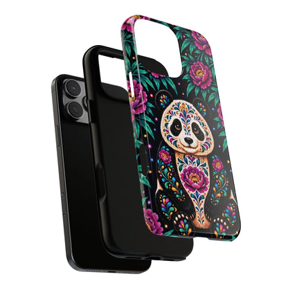 Cute Purple and Teal Calavera Panda Phone Case - Multicolor Phone Case