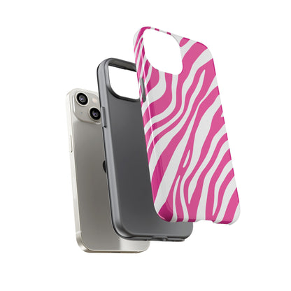 Modern Hot Pink Zebra Print Phone Case