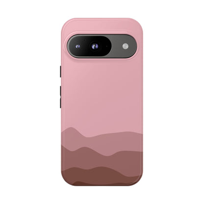 Pink Abstract Waves Protective Phone Case - Pink Phone Case - Google Pixel 9 / Glossy