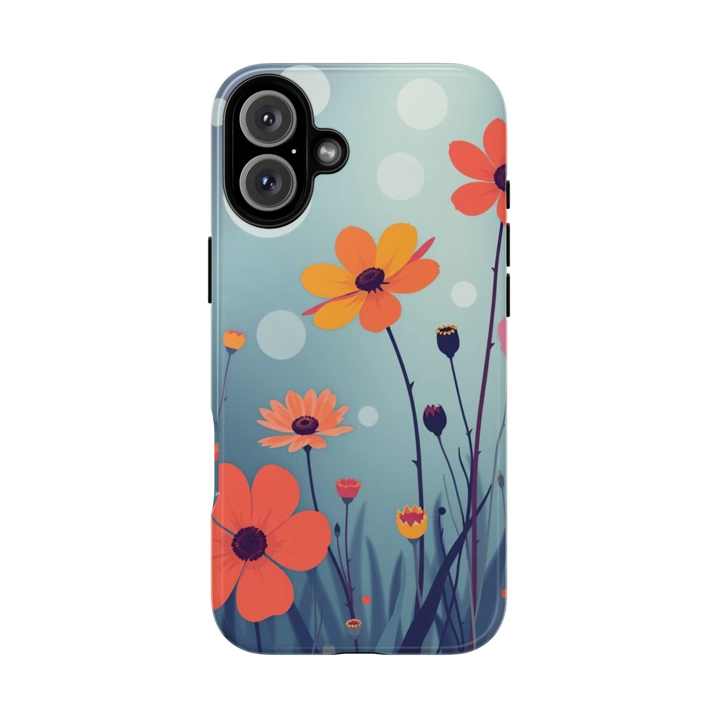 iPhone 16 Plus / Glossy Phone Case - Vibrant Wildflowers Design Phone Case