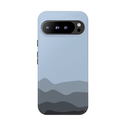 Blue Abstract Waves Protective Phone Case - Blue Phone Case - Google Pixel 9 Pro XL / Glossy