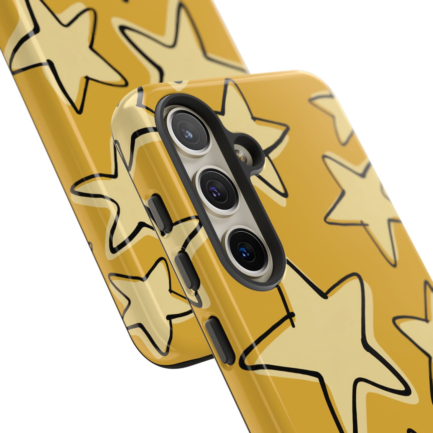 Golden Yellow Doodle Star Phone Case