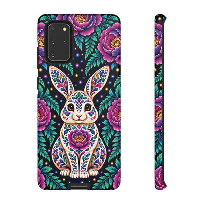 Cute Purple and Teal Calavera Bunny Phone Case - Multicolor Phone Case - Samsung Galaxy S20+ / Glossy