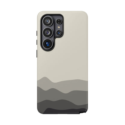Ivory Abstract Waves Protective Phone Case - White Phone Case - Samsung Galaxy S26 Ultra / Glossy