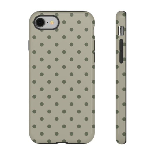 Green & Dark Green Dot Pattern Phone Case