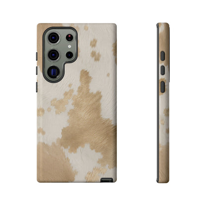 Elegant Champagne Cow Print Phone Case
