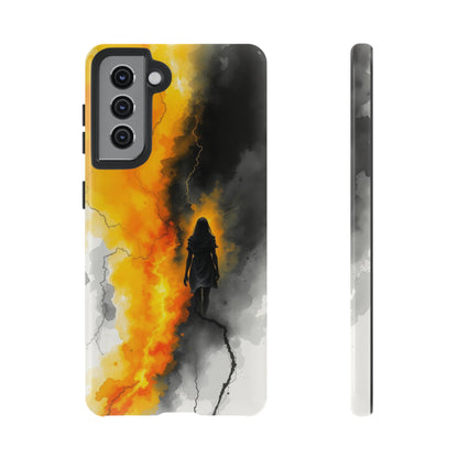 Samsung Galaxy S21 / Glossy Phone Case - Watercolour Gothic Silhouette of a Woman Phone Case