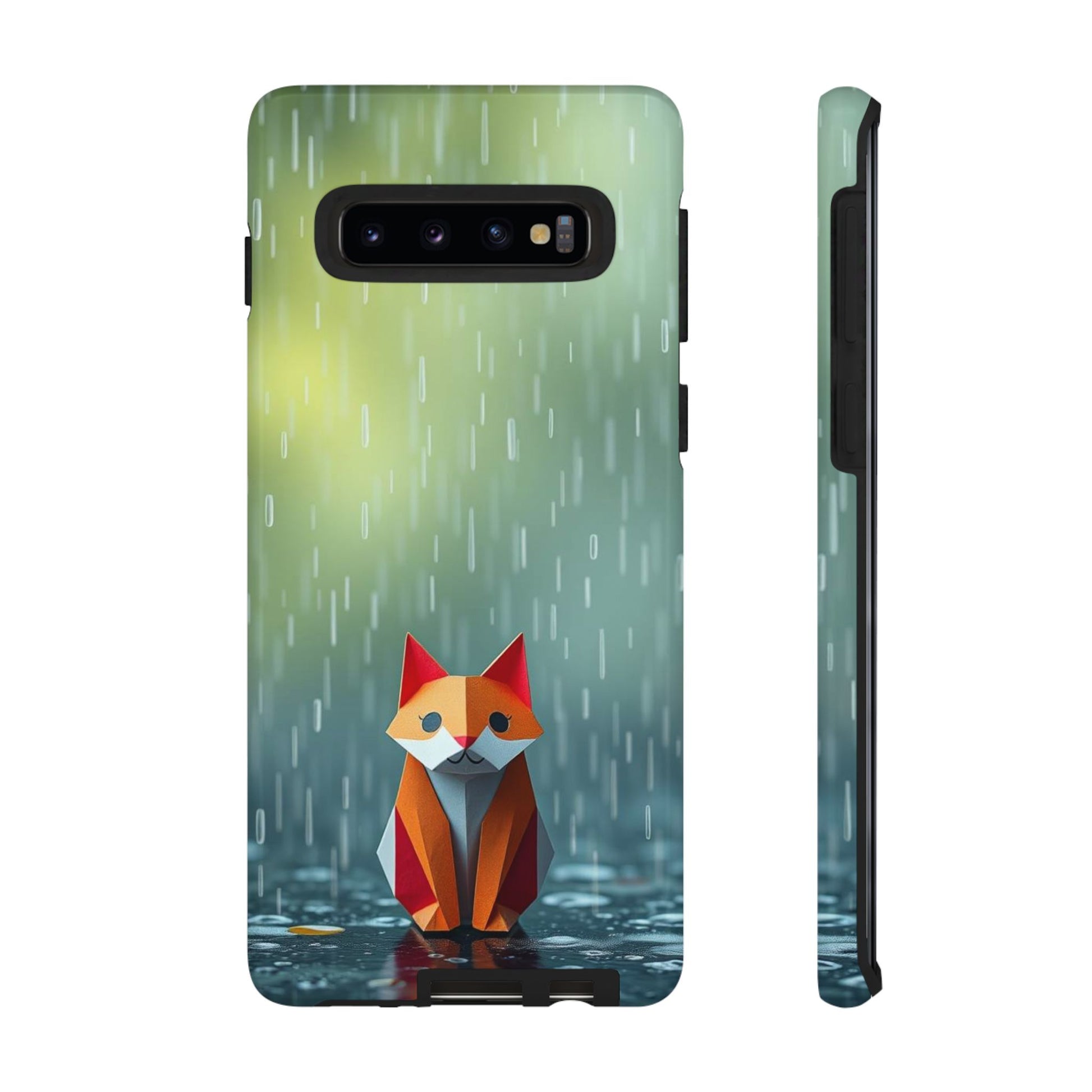 Cute Origami ’Soggy Fox’ Design Phone Case - Multicolor Phone Case - Samsung Galaxy S10 / Glossy