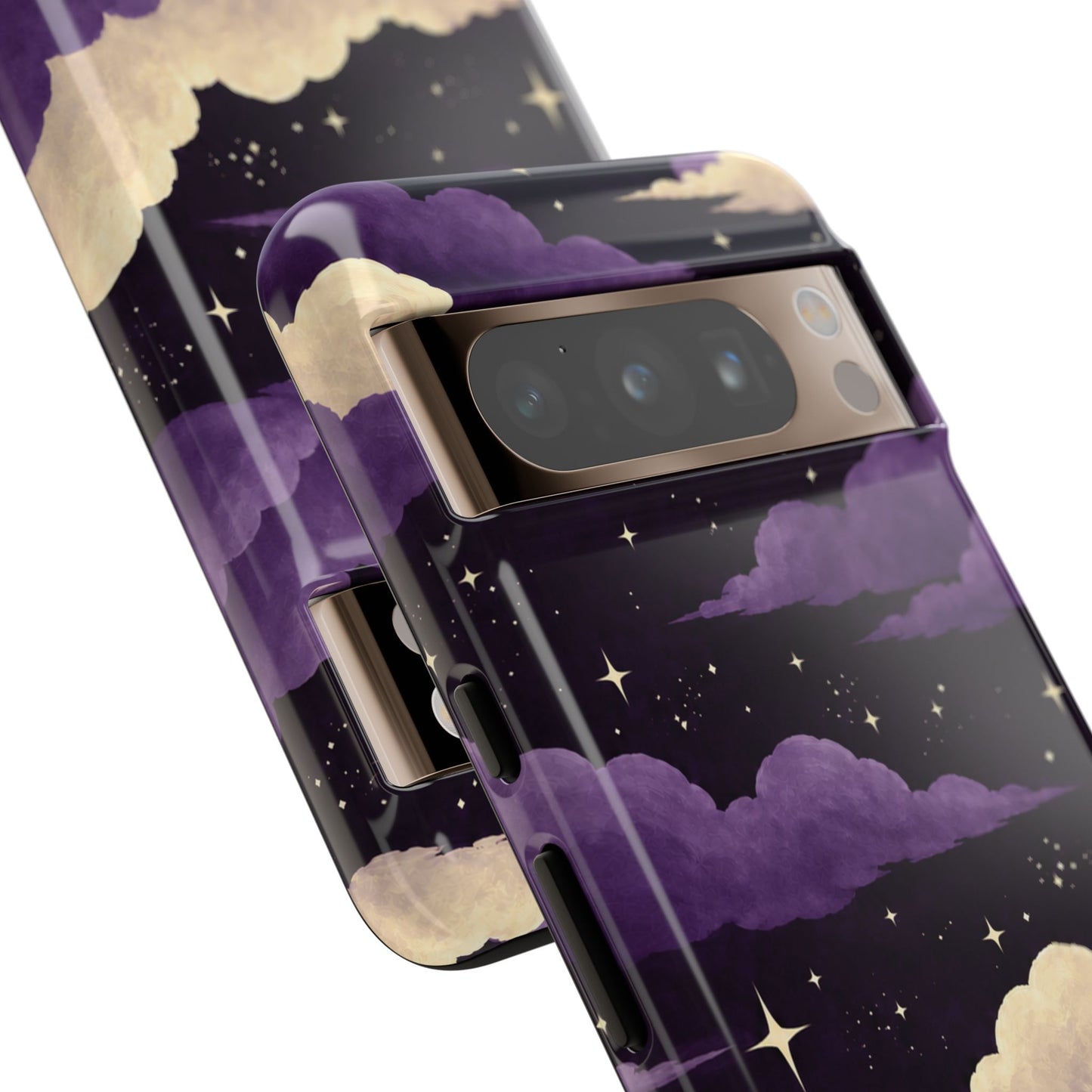 Illustrated Purple Clouds & Stars Phone Case