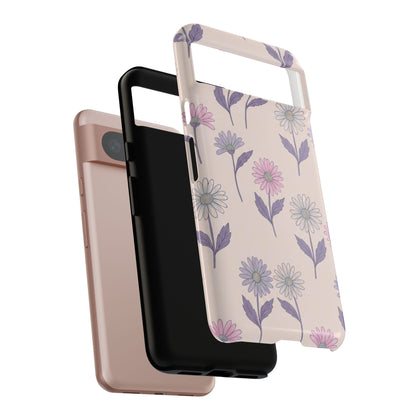 Pretty Pink & Purple Daisy Pattern Phone Case