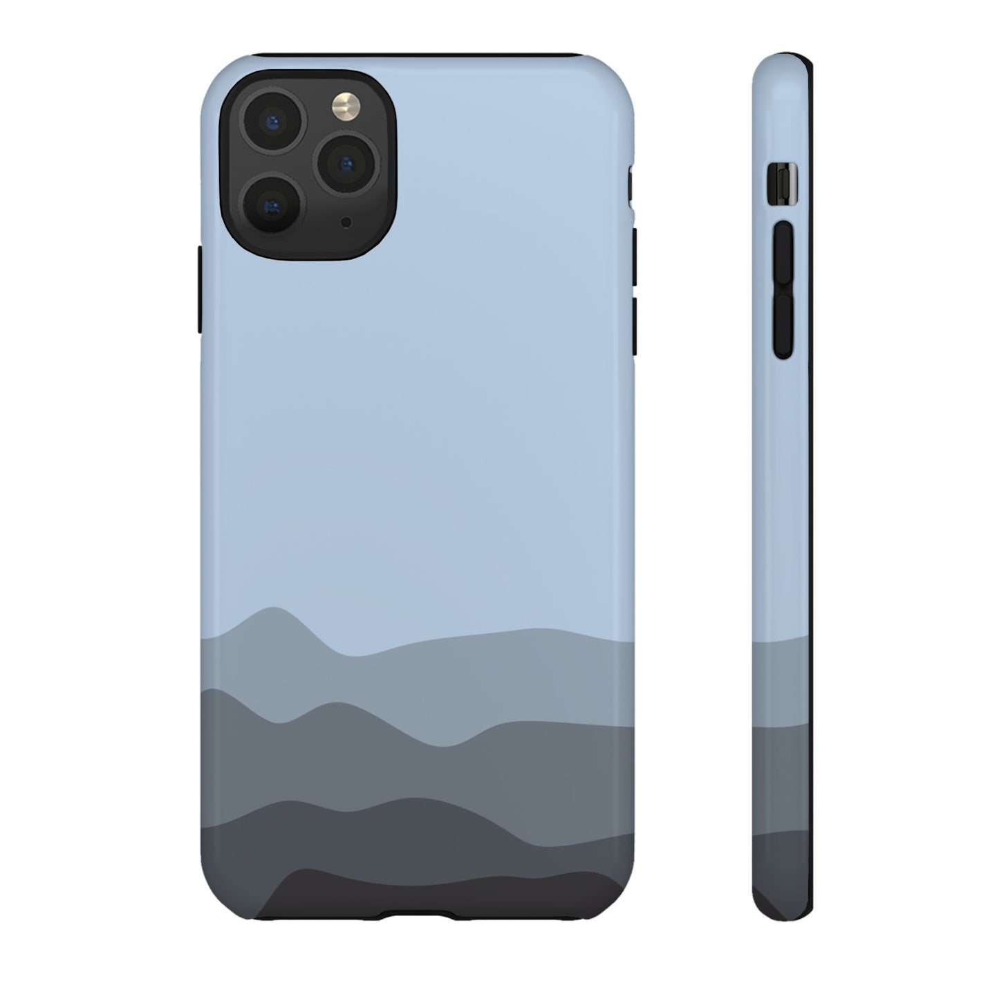Blue Abstract Waves Protective Phone Case - Blue Phone Case - iPhone 11 Pro Max / Glossy