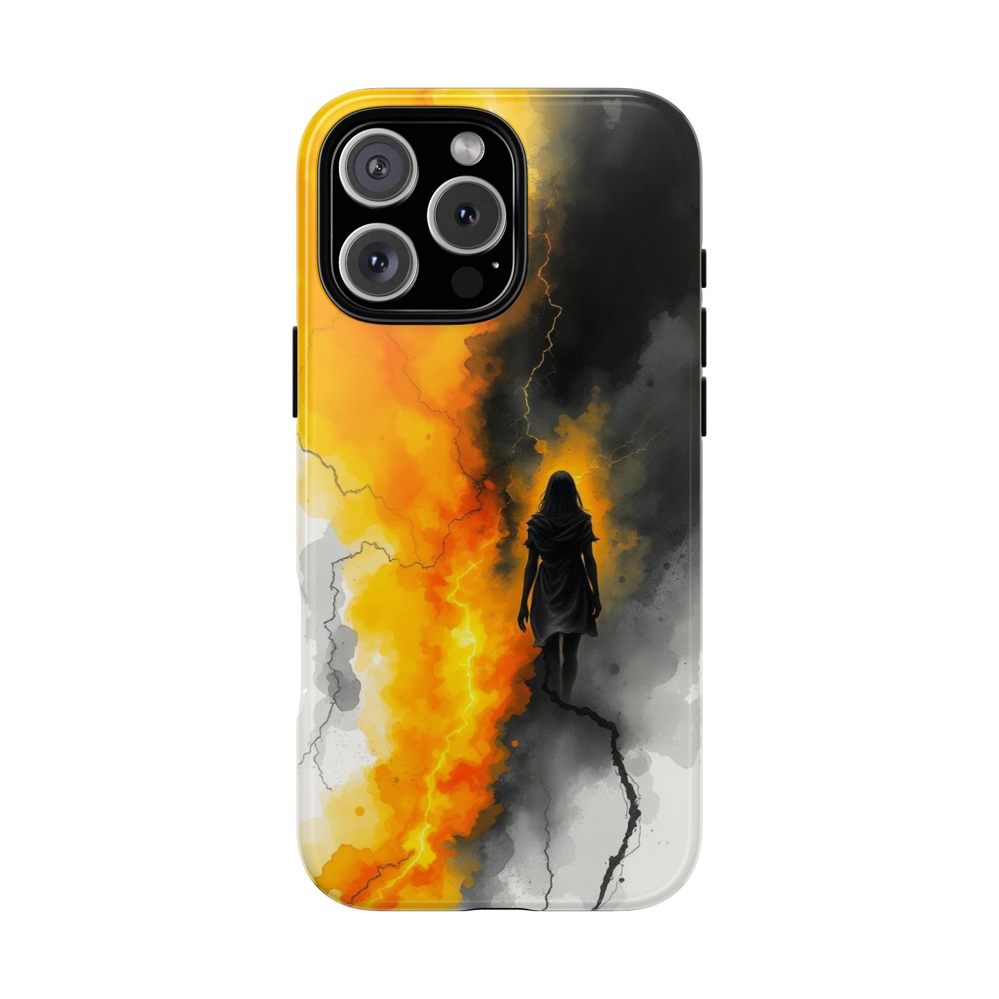 Watercolour Gothic Silhouette of a Woman Phone Case - Multicolor Phone Case - iPhone 16 Pro Max / Glossy