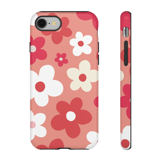 iPhone 8 / Glossy Phone Case - ’Pink Daisy Pattern’ Phone Case