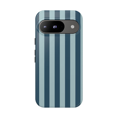 Google Pixel 9 / Glossy Phone Case - ’Blue Stripe Pattern’ Phone Case