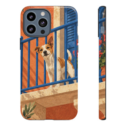 Jack Russell Terrier Balcony Busybody Phone Case - Multicolor Phone Case - iPhone 13 Pro Max / Glossy