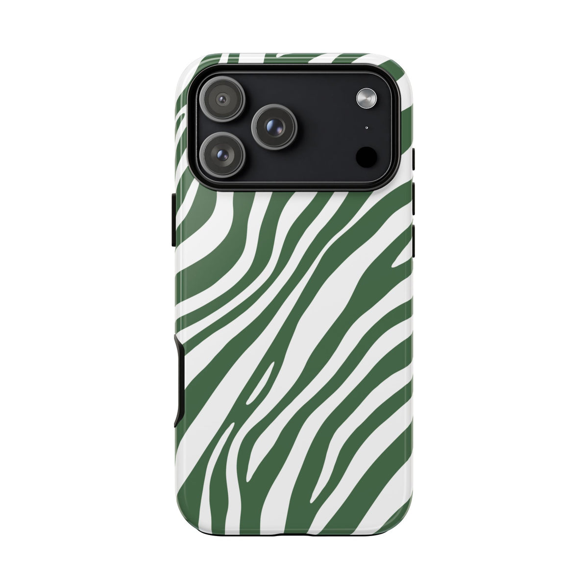 Modern Sage Zebra Print Phone Case - Green Phone Case - iPhone 18 Pro Max / Glossy