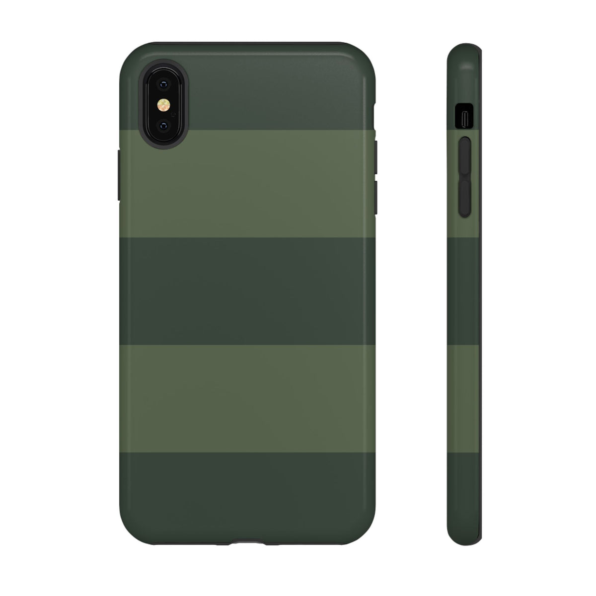 Green Horizontal Stripe Pattern Phone Case - Green Phone Case - iPhone XS MAX / Glossy
