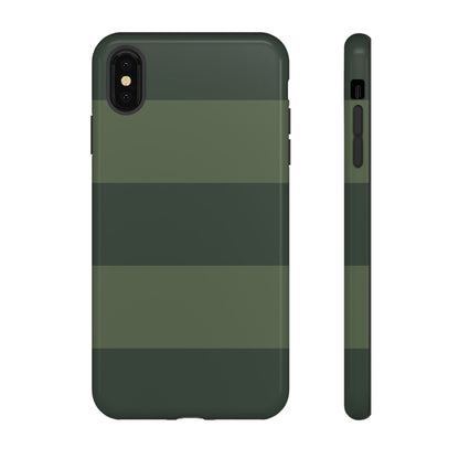 Green Horizontal Stripe Pattern Phone Case - Green Phone Case - iPhone XS MAX / Glossy
