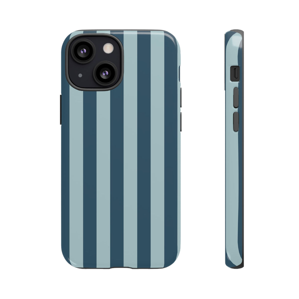 Blue Stripe Pattern Phone Case - Blue Phone Case - iPhone 13 Mini / Glossy