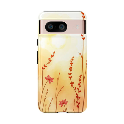 Boho Chic Watercolour Wildflower Dusk Pattern Phone Case - Multicolor Phone Case - Google Pixel 8 / Glossy