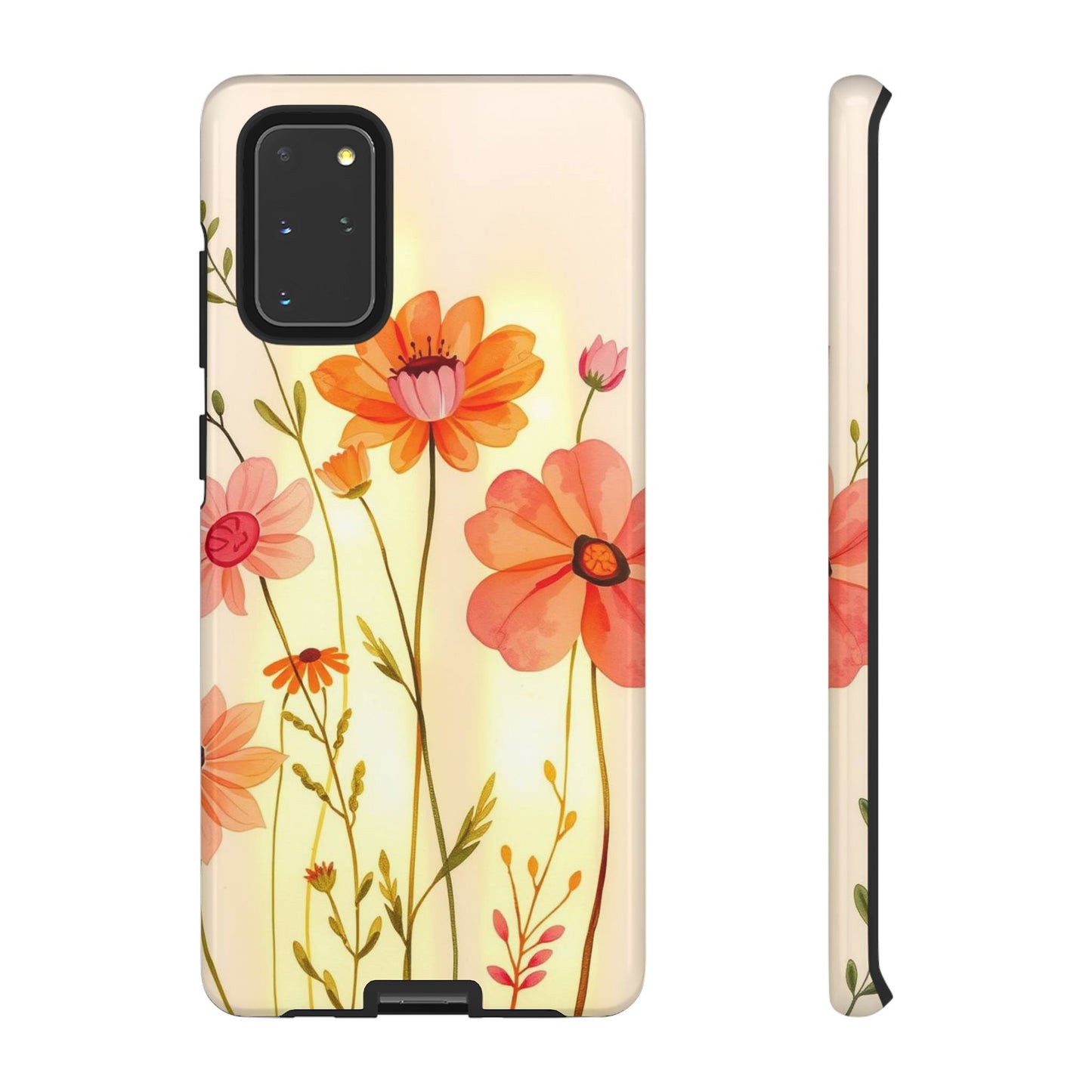 Samsung Galaxy S20+ / Glossy Phone Case - Watercolour Bunch of Wildflowers Design Phone Case