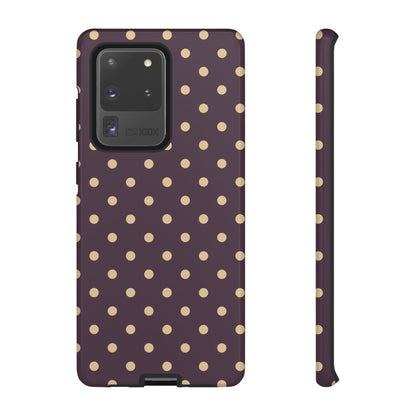 Purple with Yellow Dot Pattern Phone Case