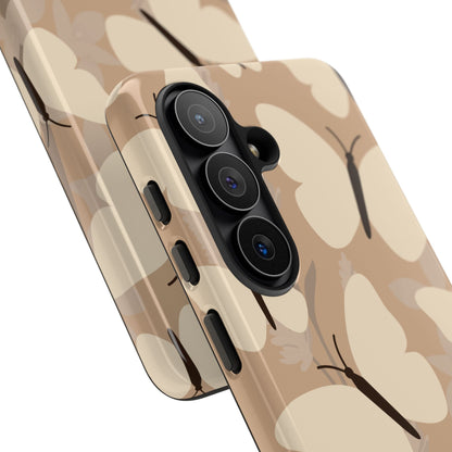 Minimalist Beige Butterfly Pattern Phone Case - Beige Phone Case